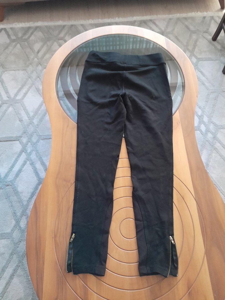 Zara Siyah Bel Detaylı Kadın Tayt - Görsel 3