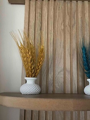 Dekoratif mini saksılı kuru çiçek dekoratif obje