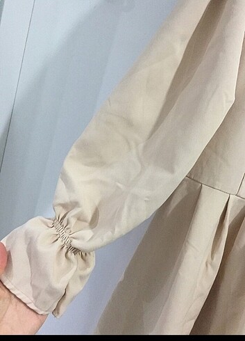 Kadın tesettür krem elbise - Görsel 5