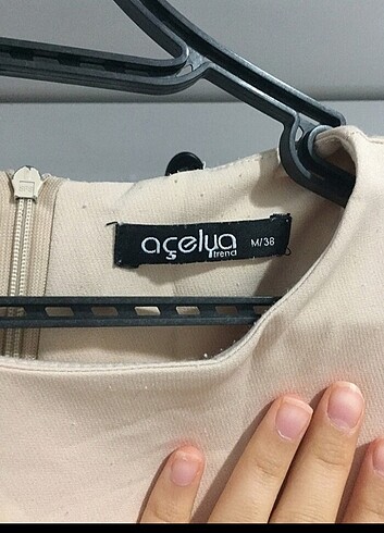 Kadın tesettür krem elbise - Görsel 6