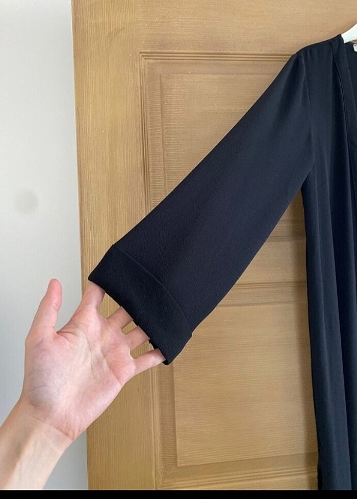 Siyah abaya kimono - Görsel 3