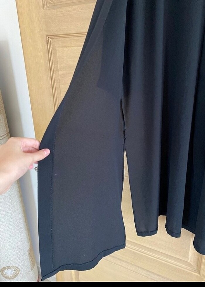 Siyah abaya kimono - Görsel 4