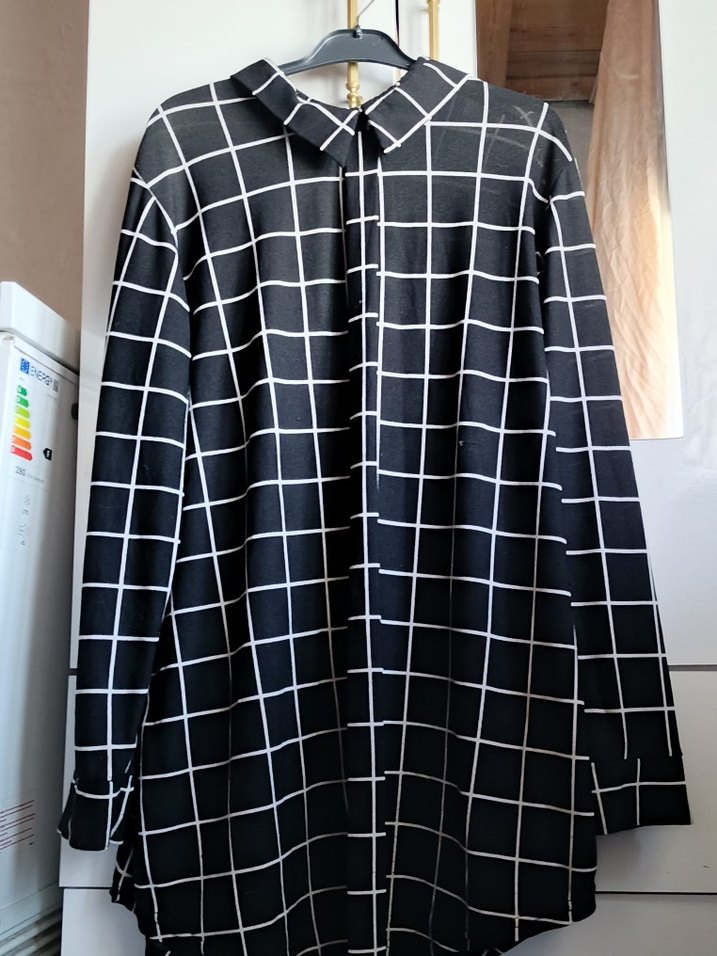 Uzun Kollu Siyah Ekose Gömlek - Görsel 2