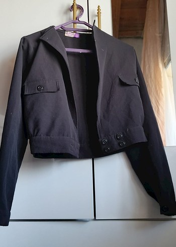 Kız Çocuk Düğmeli Notched Yaka Bolero - Görsel 3