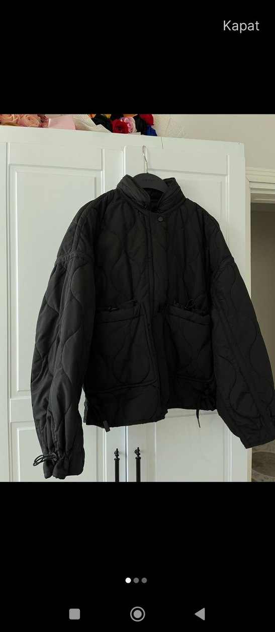 Düğmeli Siyah Kadın Ceket - Görsel 2