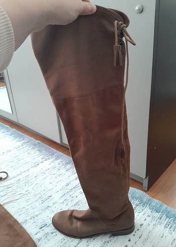 Kadın süet çorap çizme - Görsel 4