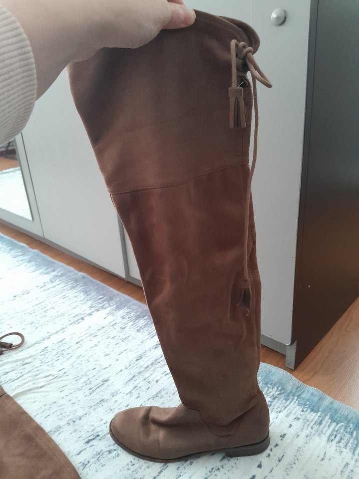 Kadın süet çorap çizme - Görsel 4