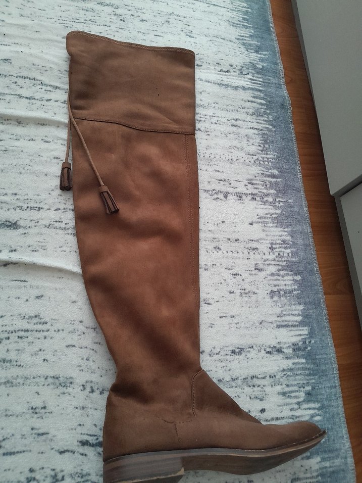 Kadın süet çorap çizme - Görsel 3