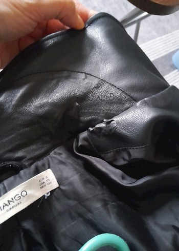 Siyah Kadın Deri Biker Ceket - Görsel 3