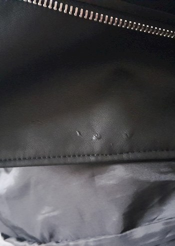 Siyah Kadın Deri Biker Ceket - Görsel 6