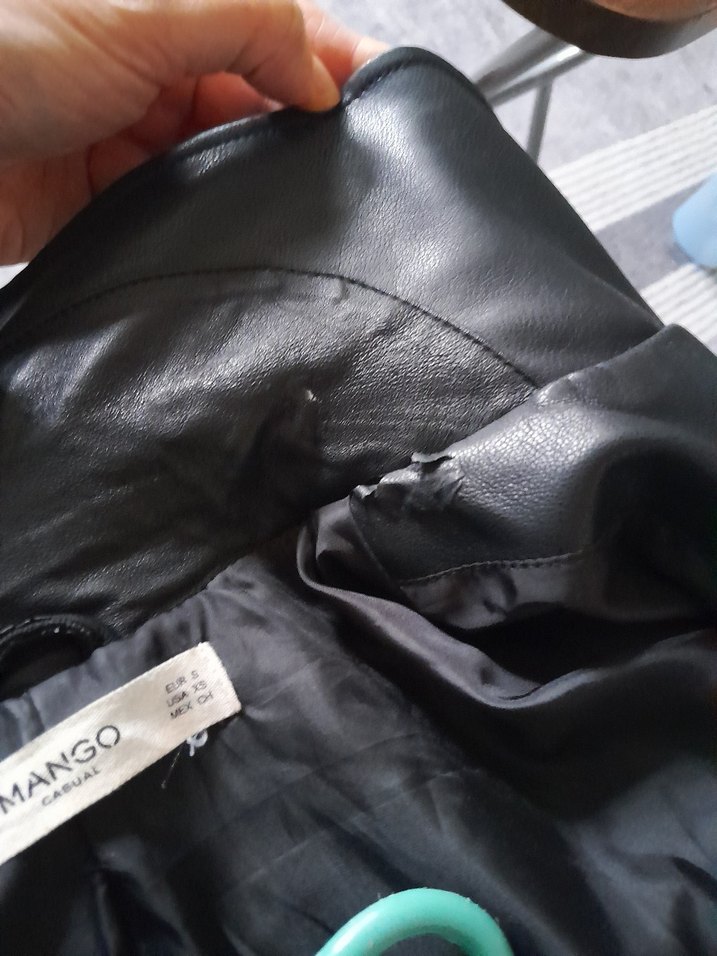 Siyah Kadın Deri Biker Ceket - Görsel 3