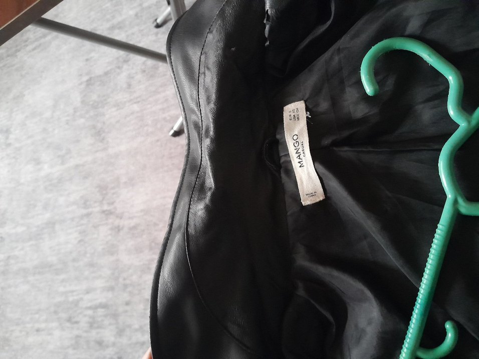 Siyah Kadın Deri Biker Ceket - Görsel 4