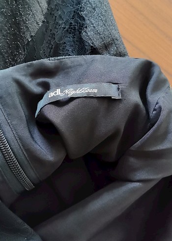 Siyah Dantel Detaylı Straplez Mini Elbise - Görsel 5