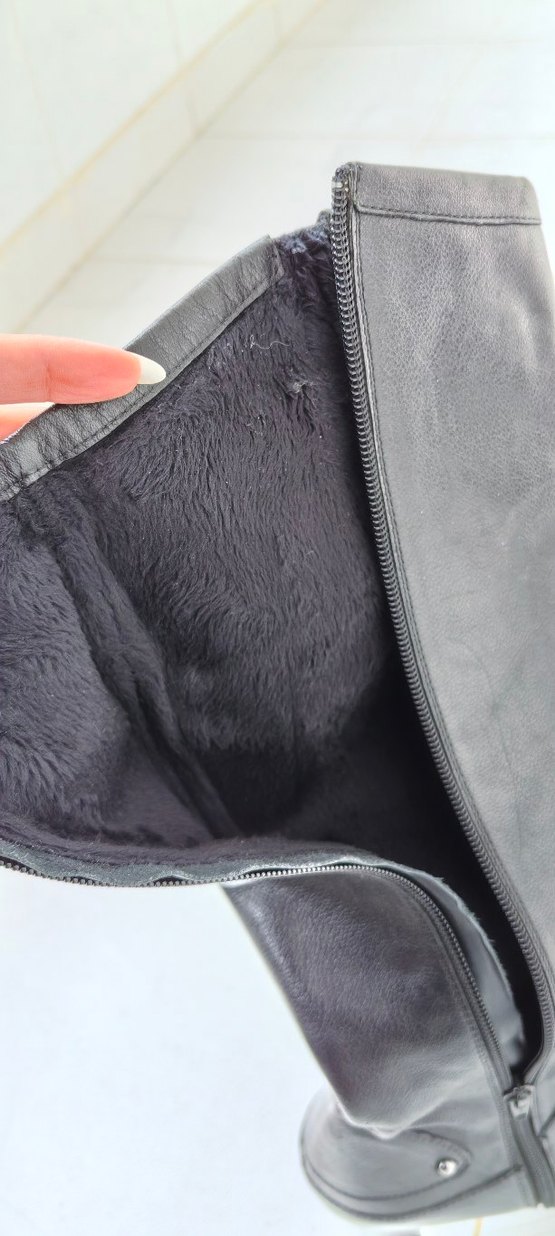 Kadın Siyah Hakiki Deri Topuklu Çizme - Görsel 4