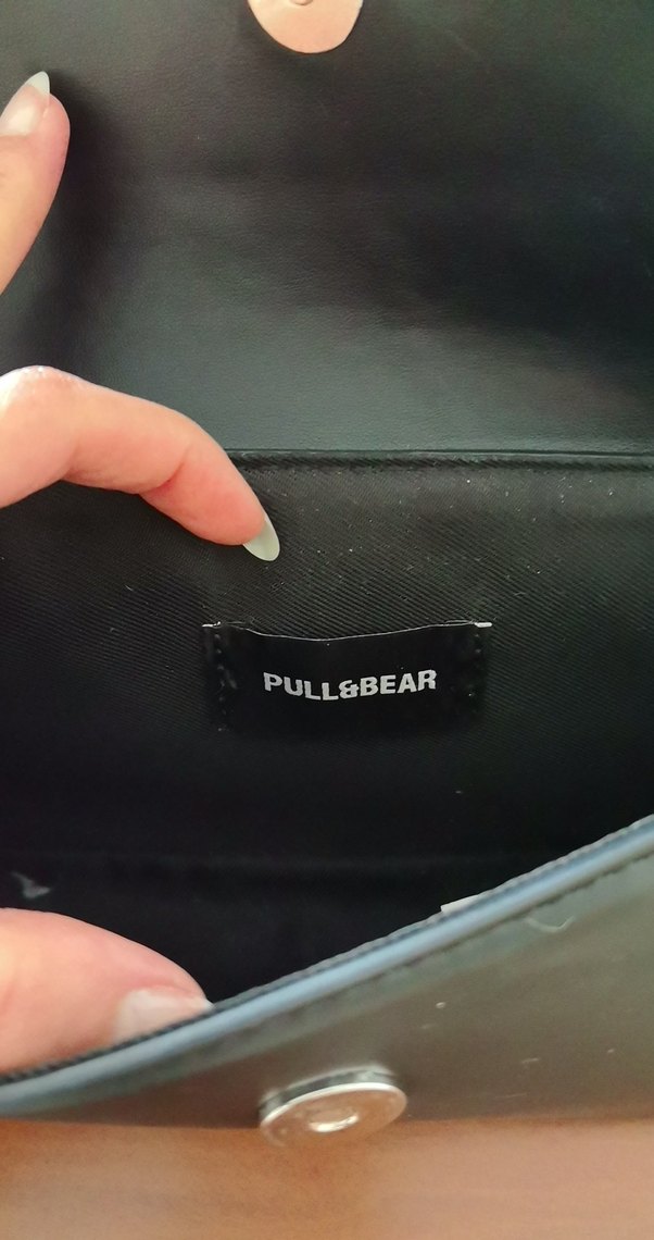 Pull & Bear Siyah Suni Deri Kadın Omuz Çantası - Görsel 4
