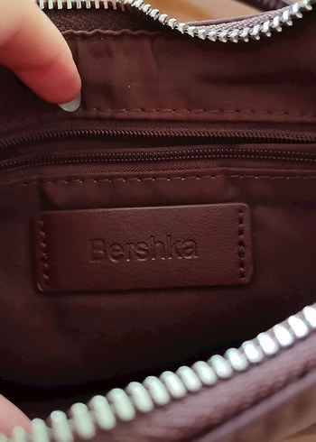 Bershka Zincir Detaylı Kahverengi Kumaş Kadın Çanta - Görsel 4