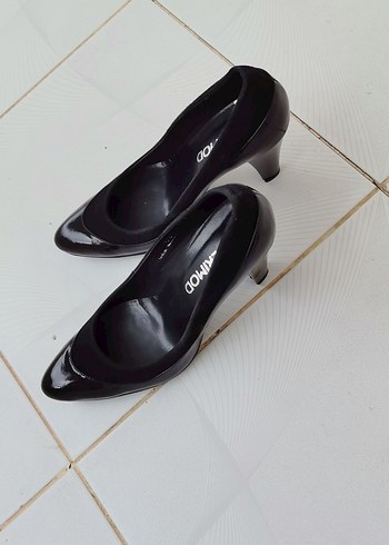 DERİMOD Siyah Platform Topuklu Kadın Stiletto - Görsel 4