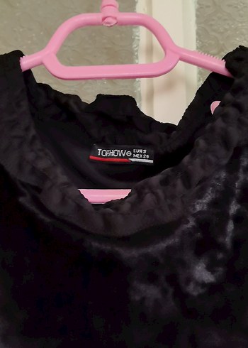 Puantiye Detaylı Siyah Bluz - Görsel 3