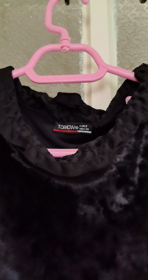 Puantiye Detaylı Siyah Bluz - Görsel 3