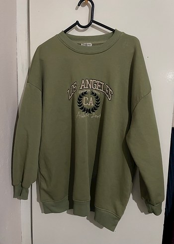 Yeşil Kadın Oversize Sweatshirt