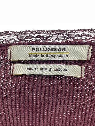 s Beden bordo Renk Pull and Bear Bluz %70 İndirimli.