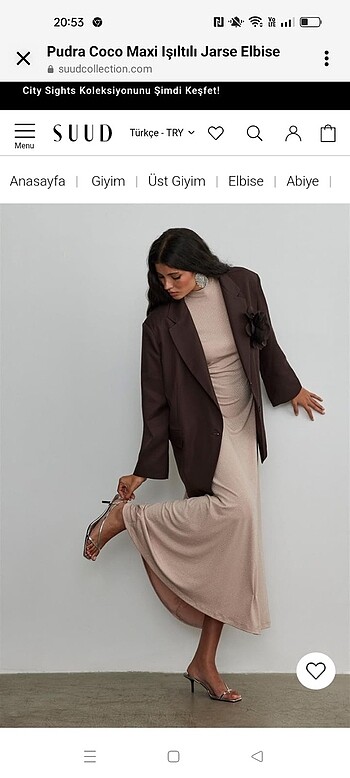 Suud collection parlak taşlı elbise
