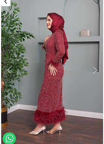 Abiye Bordo abiye elbise 
