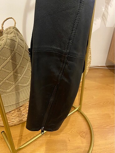 xs Beden Mango siyah bomber deri ceket