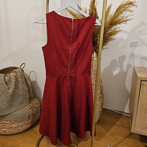 xs Beden bordo Renk Adil ışık kırmızı-bordo elbise