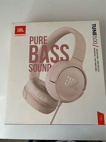 JBL tune 500 Kulak üstü pembe kablolu kulaklık