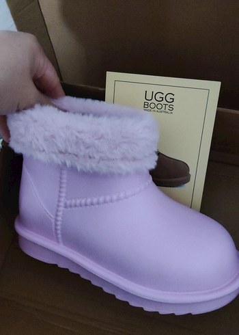 33 Beden pembe Renk Ugg Kızlar için Pembe Kürklü Sıcak Terlik