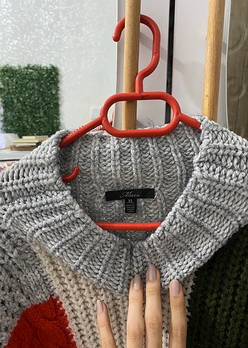 Bohem Çok Renkli Örgü Boğazlı Kadın Kazak - Görsel 3