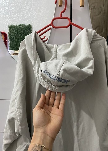 Gri Oversize Kadın Sweatshirt - Görsel 5