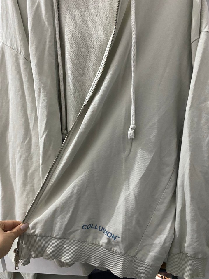 Gri Oversize Kadın Sweatshirt - Görsel 3