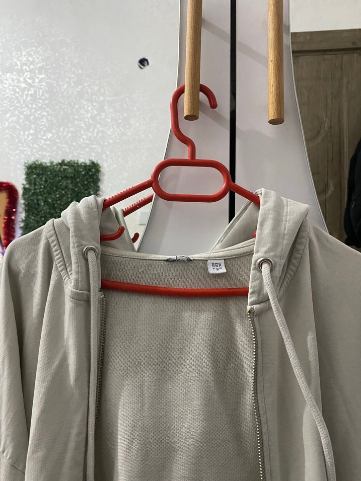 Gri Oversize Kadın Sweatshirt - Görsel 4