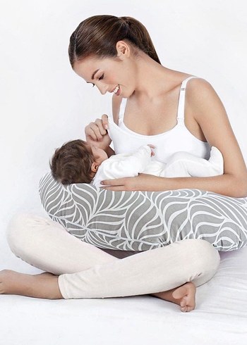 Gri Zebra Desenli Emzirme ve Hamile Yastığı - Görsel 6