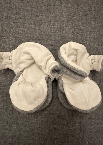 Gri Bebek patiği, Yumuşak Kumaşlı - Görsel 2