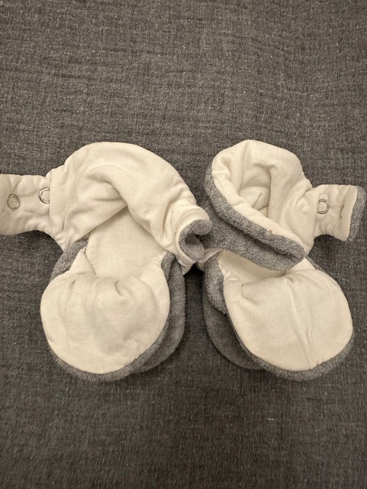 Gri Bebek patiği, Yumuşak Kumaşlı - Görsel 2