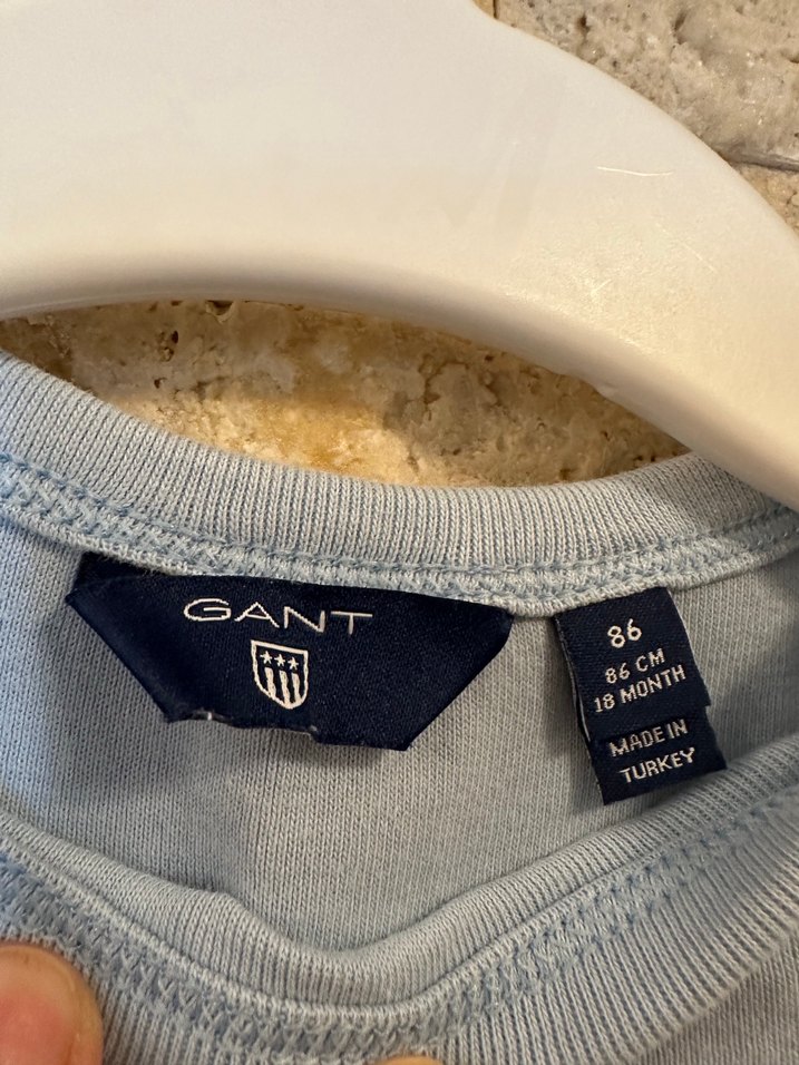 GANT Uzun Kollu Gri Bebek Body - Görsel 4