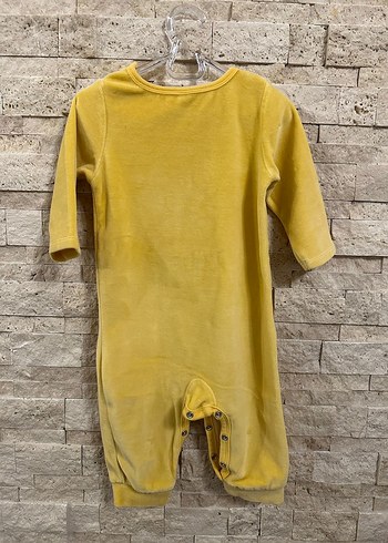 Sarı, Uzun Kollu kadife Erkek Bebek tulum - Görsel 8