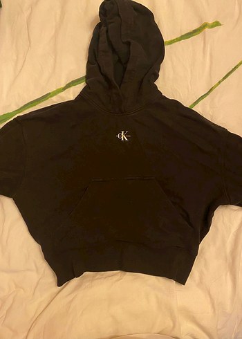 Siyah Kapüşonlu Rahat Kesim Sweatshirt