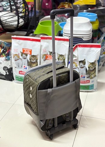 Beden Tekerlekli Kedi Taşıma Çantası