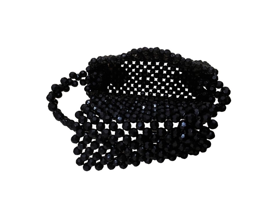 Siyah Boncuk Çanta - Görsel 4