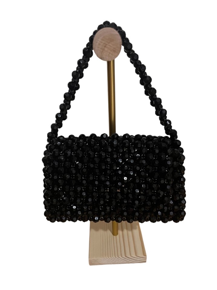 Siyah Boncuk Çanta - Görsel 2