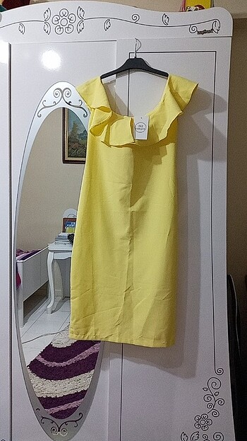 Sarı yazlık elbise