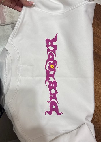 Beyaz baskılı sweat - Görsel 4