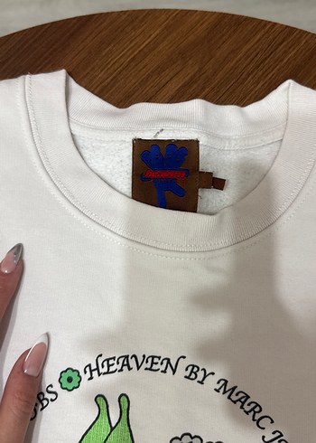 Beyaz baskılı sweat - Görsel 3