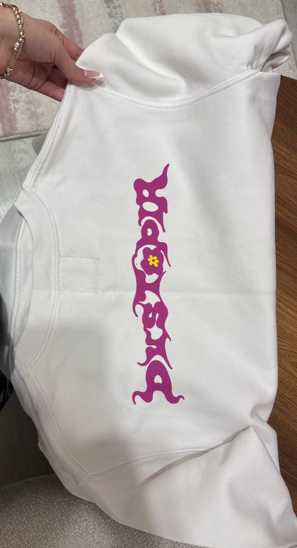 Beyaz baskılı sweat - Görsel 4