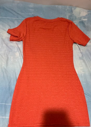 Trendyol & Milla Turuncu Kısa Kollu Mini Elbise
