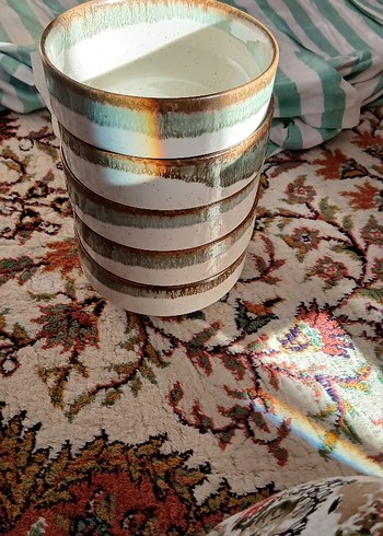 Bohem Tarzı Beyaz Seramik Kase - Görsel 2